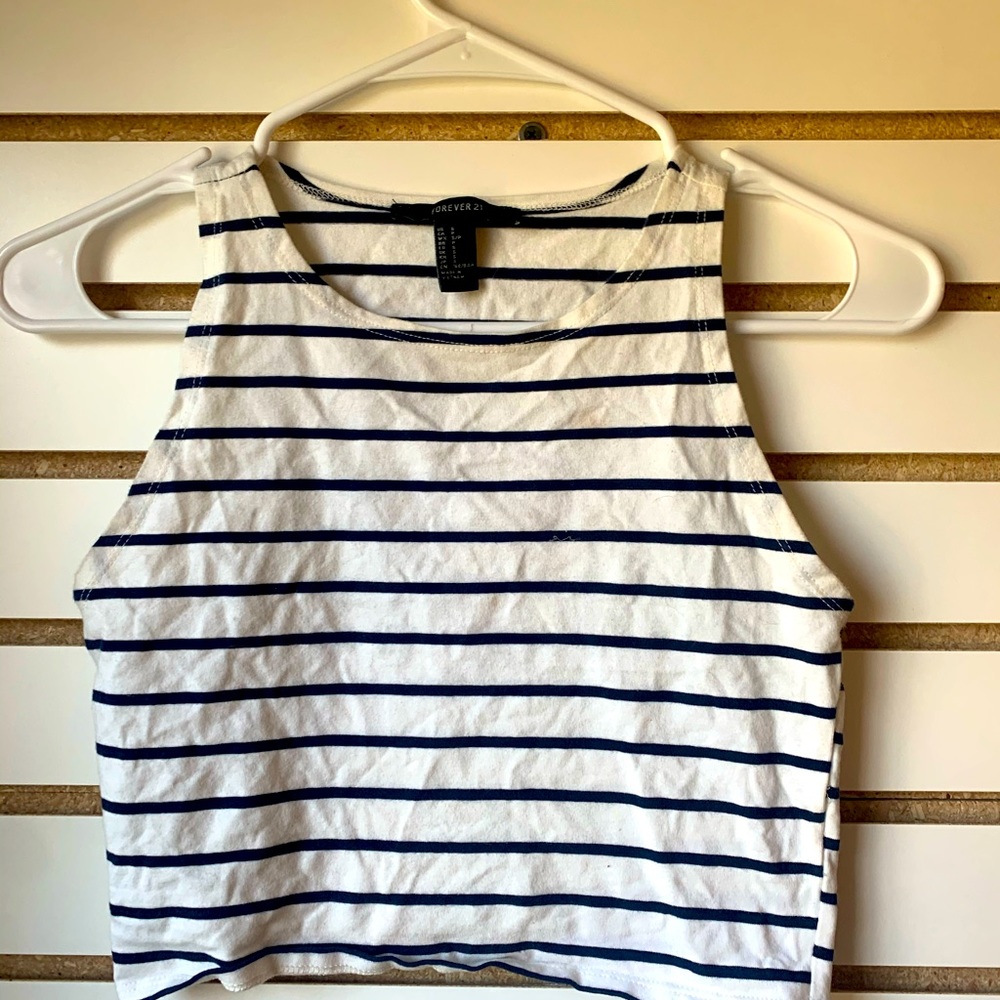 white stripped cami